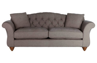 Schreiber Natural Crisp Chenille Large Sofa - Light Feet